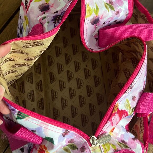 NWT Karriage-Mate Women's Floral Night Weekender Bag Pink OS - Picture 6 of 10